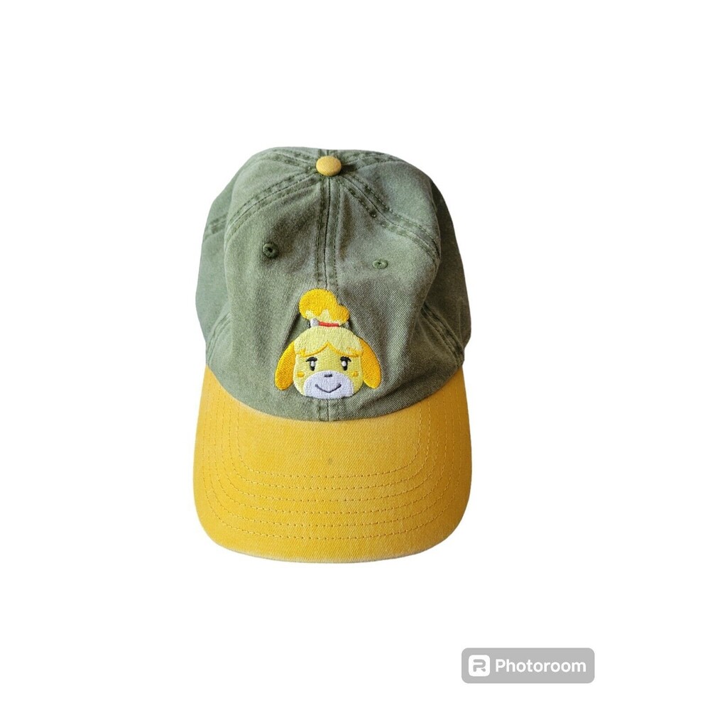 Animal Crossing Isabelle Green Strapback Hat Cap Green Nintendo Adjustable